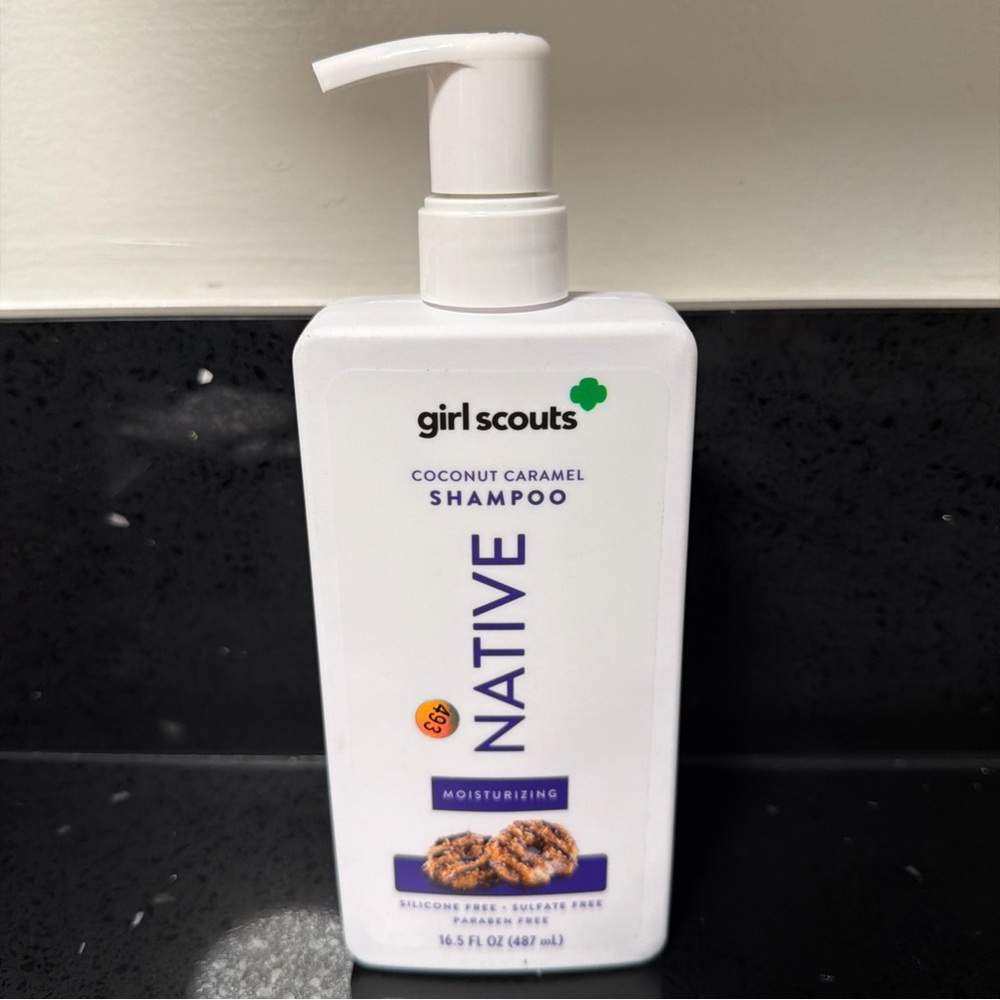 NEW Native Girl Scouts Limited Edt Moisturizing Shampoo Coconut Caramel 16.5 oz